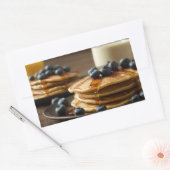 Blueberry Pancakes Rechthoekige Sticker (Envelop)