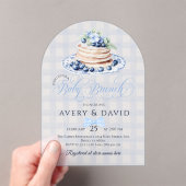 Blueberry Pannenkoek Baby Brunch Baby shower Boy Acryl Uitnodigingen (Insitu (Draagbaar))