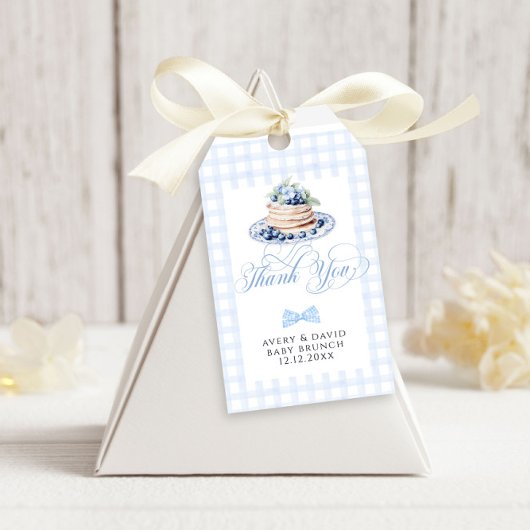 Blueberry Pannenkoek Baby Brunch Baby shower Boy Cadeaulabel