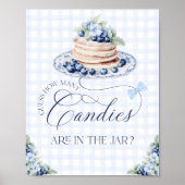 Blueberry Pannenkoek Baby Brunch Baby shower Boy Poster (Voorkant)