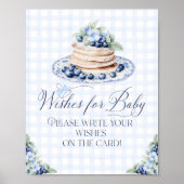Blueberry Pannenkoek Baby Brunch Baby shower Boy Poster (Voorkant)