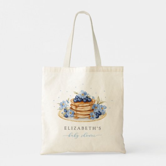 Blueberry Pannenkoek Baby Brunch Baby shower Canva Tote Bag (Achterkant)