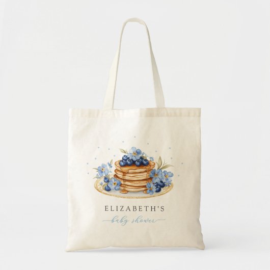 Blueberry Pannenkoek Baby Brunch Baby shower Canva Tote Bag (Voorkant)
