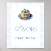 Blueberry Pannenkoek Baby Brunch Baby shower Favor Poster (Voorkant)
