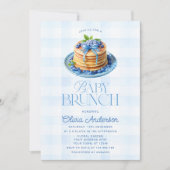 Blueberry Pannenkoek Baby Brunch Baby shower Kaart (Voorkant)