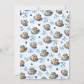 Blueberry Pannenkoek Baby Brunch Baby shower Kaart (Achterkant)