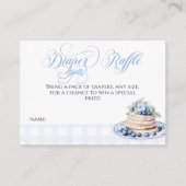 Blueberry Pannenkoek Baby Brunch Baby shower Luier Informatiekaartje (Voorkant)