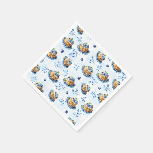 Blueberry Pannenkoek Baby Brunch Baby shower Servet (Hoek)
