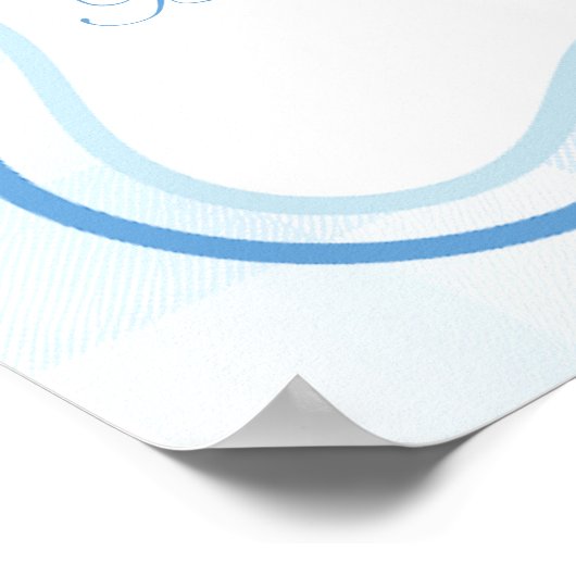 Blueberry Pannenkoek Baby Brunch Baby shower Welko Poster (Hoek)