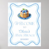 Blueberry Pannenkoek Baby Brunch Baby shower Welko Poster (Voorkant)