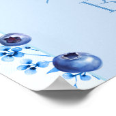 Blueberry Pannenkoek Baby Brunch Baby shower Welko Poster (Hoek)