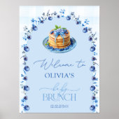 Blueberry Pannenkoek Baby Brunch Baby shower Welko Poster (Voorkant)