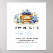 Blueberry Pannenkoek Baby Brunch Belly Sign Poster (Voorkant)