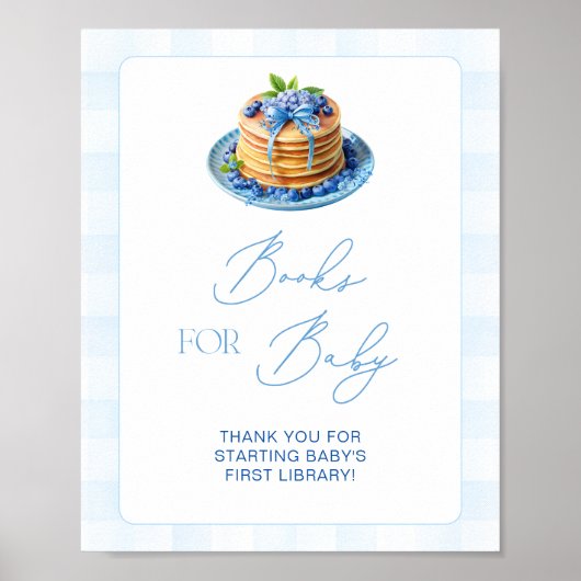 Blueberry Pannenkoek Baby Brunch Boeken voor Baby Poster (Voorkant)