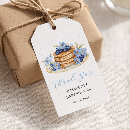 Blueberry Pannenkoek Baby Brunch Cadeaulabel