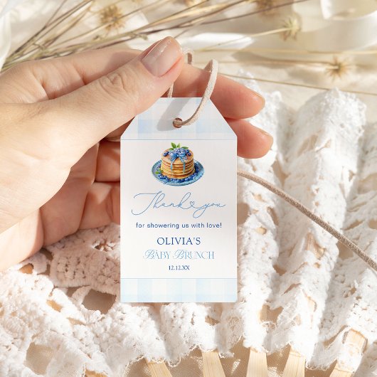 Blueberry Pannenkoek Baby Brunch Douche Dank u Cadeaulabel