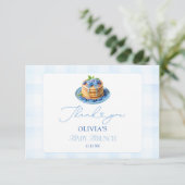 Blueberry Pannenkoek Baby Brunch Douche Dank u Kaart (Staand voorkant)