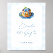 Blueberry Pannenkoek Baby Brunch Kaarten en gesche Poster (Voorkant)