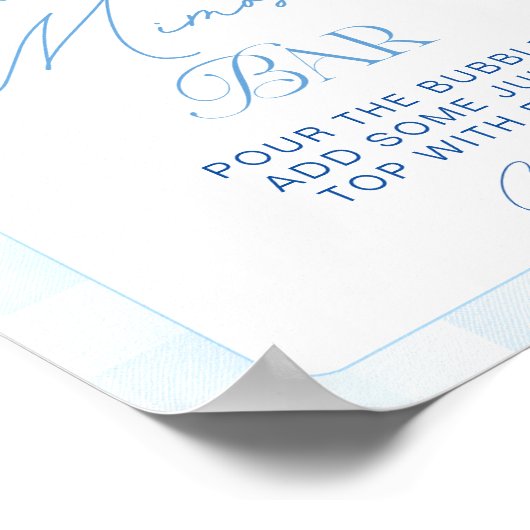 Blueberry Pannenkoek Baby Brunch Mom-osa Bar Poster (Hoek)