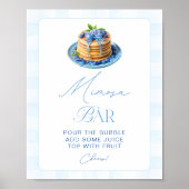 Blueberry Pannenkoek Baby Brunch Mom-osa Bar Poster (Voorkant)