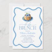 Blueberry Pannenkoek Baby shower Baby Brunch Kaart (Voorkant)