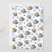 Blueberry Pannenkoek Baby shower Baby Brunch Kaart (Achterkant)