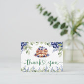 Blueberry Pannenkoek Baby shower Flat Bedankt Card Informatiekaartje (Staand voorkant)