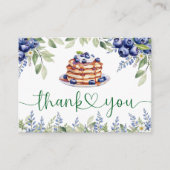 Blueberry Pannenkoek Baby shower Flat Bedankt Card Informatiekaartje (Voorkant)