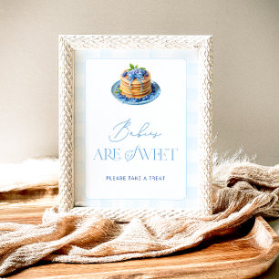 Blueberry Pannenkoek Baby's zijn zoet Neem een tra Poster