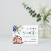Blueberry Pannenkoek Brunch Baby shower Luier Raff Informatiekaartje (Staand voorkant)