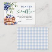 Blueberry Pannenkoek Brunch Baby shower Luier Raff Informatiekaartje (Voorkant / Achterkant)