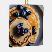 Blueberry Pannenkoeken met siroop Pun Kerstmis Keramisch Ornament (Rechts)