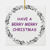 Blueberry Pannenkoeken met siroop Pun Kerstmis Keramisch Ornament (Achterkant)