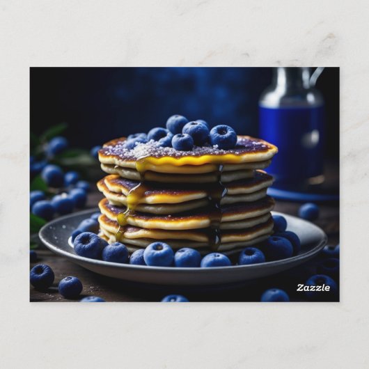 Blueberry Pannenkoeken Recept Kaart (Achterkant)