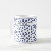 Blueberry-patroon gepersonaliseerd mug koffiemok (Voorkant links)