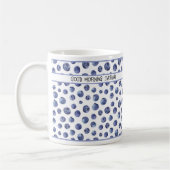 Blueberry-patroon gepersonaliseerd mug koffiemok (Links)