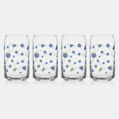 Blueberry Pattern Blikvorm Glas (Achterkant)