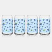 Blueberry Pattern Blikvorm Glas (Achterkant)
