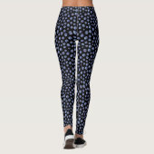 Blueberry Pattern Blue Black Zomer Leggings (Achterkant)
