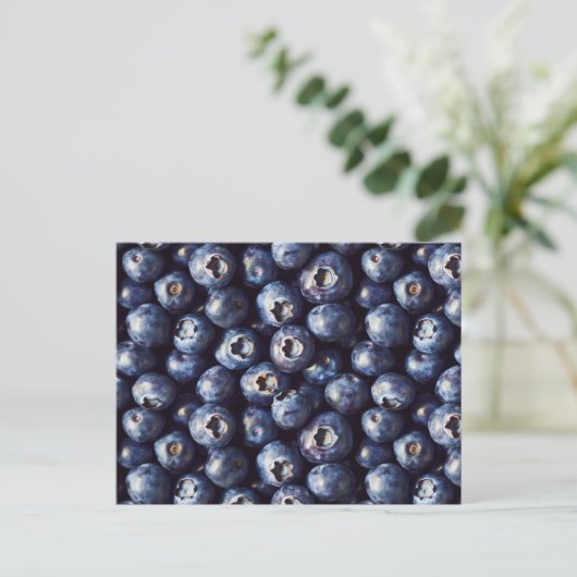 Blueberry Pattern Briefkaart (Staand voorkant)
