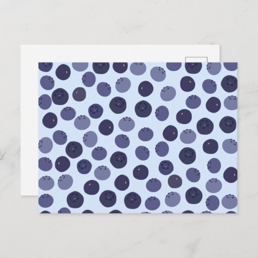 Blueberry Pattern Briefkaart (Voorkant / Achterkant)