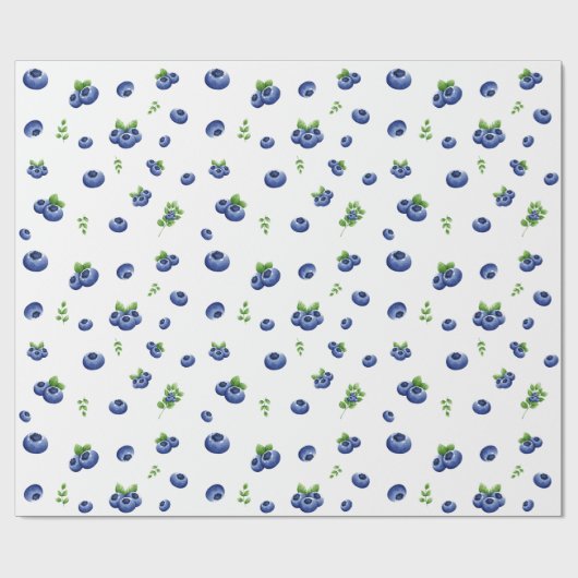 Blueberry Pattern Cadeaupapier (Vlak)