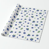 Blueberry Pattern Cadeaupapier (Uitgerold)