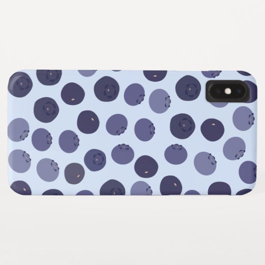 Blueberry Pattern Case-Mate iPhone Case (Achterkant (horizontaal))