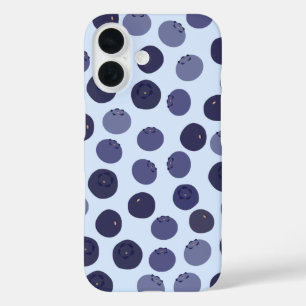 Blueberry Pattern iPhone 16 Hoesje