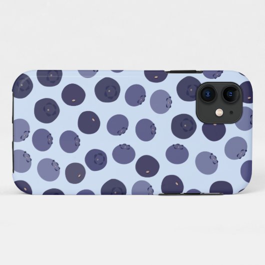 Blueberry Pattern Case-Mate iPhone Case (Achterkant (horizontaal))