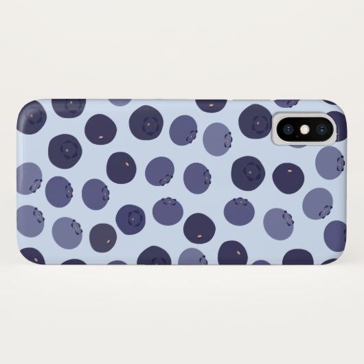 Blueberry Pattern Case-Mate iPhone Case (Achterkant (horizontaal))