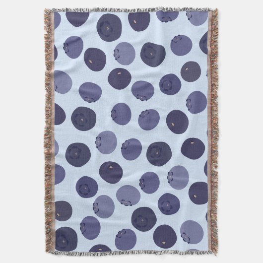 Blueberry Pattern Deken (Voorkant Verticaal)