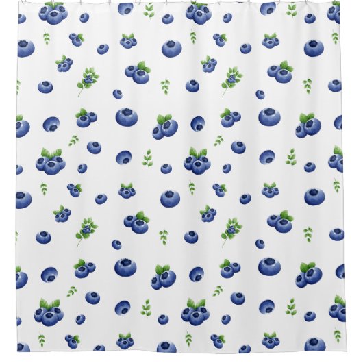 Blueberry Pattern Douchegordijn (Voorkant)