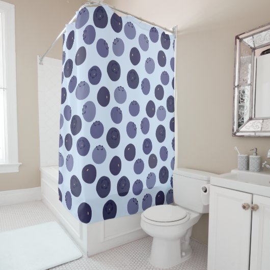 Blueberry Pattern Douchegordijn (In situ)